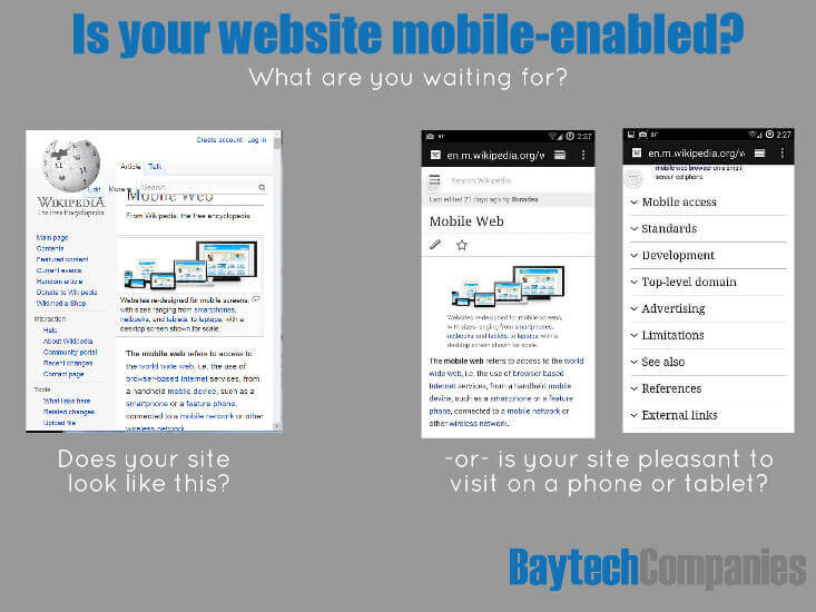 Is your site pleasant to visit on a phone or table?